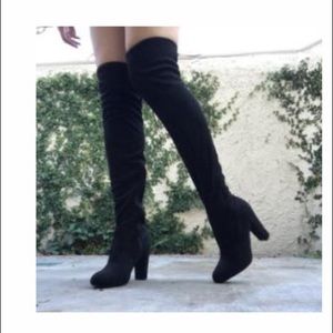Over the knee boots 8.5 black suede
